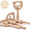 Woods™ | Beechwood rattle - Teddy-bear rattle