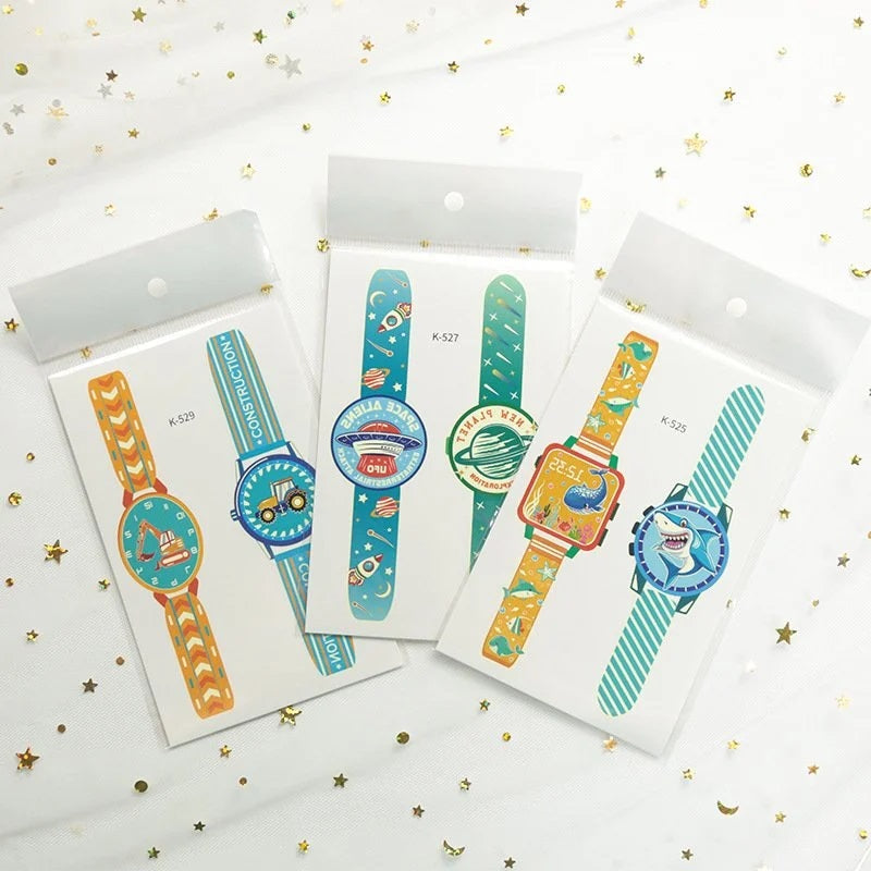 Watch Tattoo Stickers™ - Magic on your wrist! - Glow in the dark bell tattoo sticker