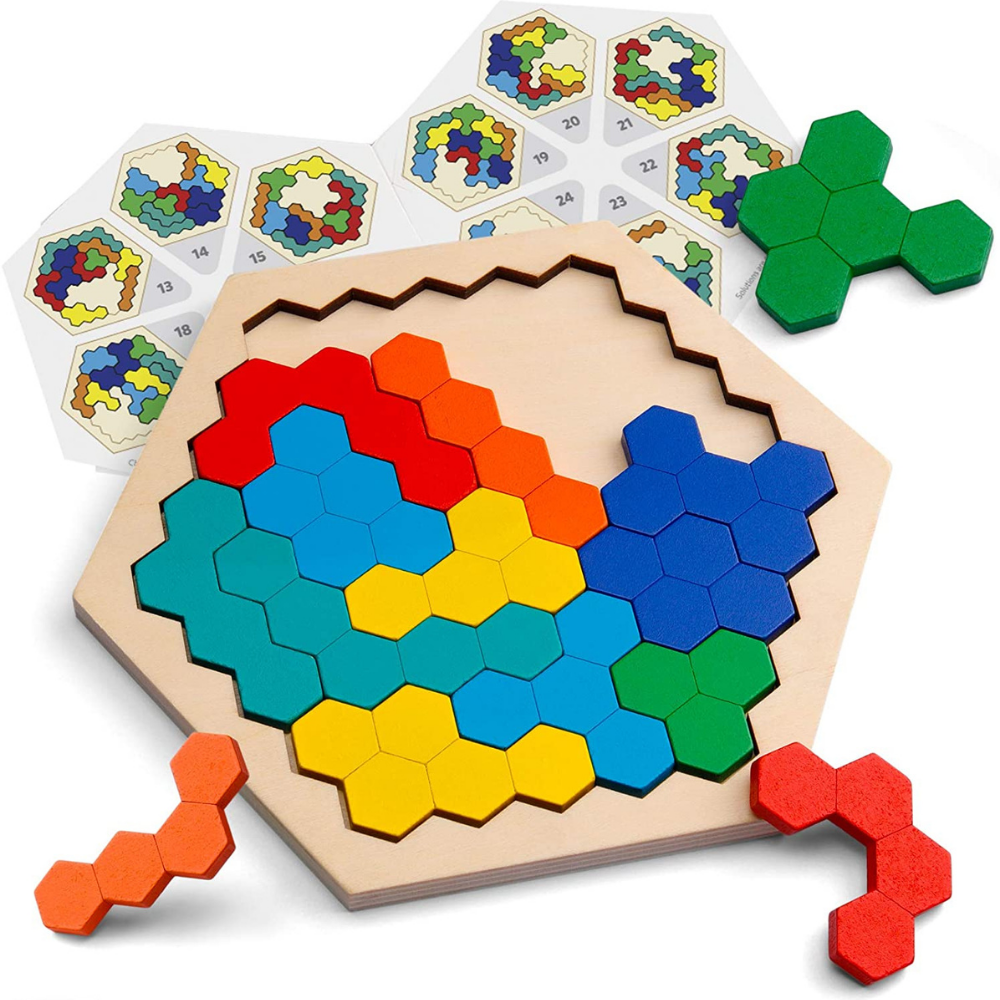 Hexagon Puzzle™ - Endless solutions - Geometric puzzle