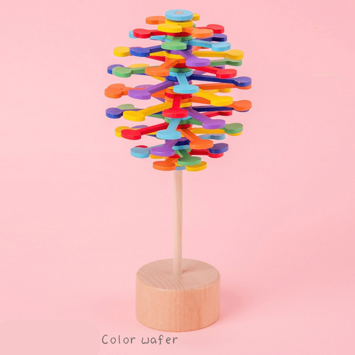 Woods™ - Rotating wooden lollipop - Wooden stress toy