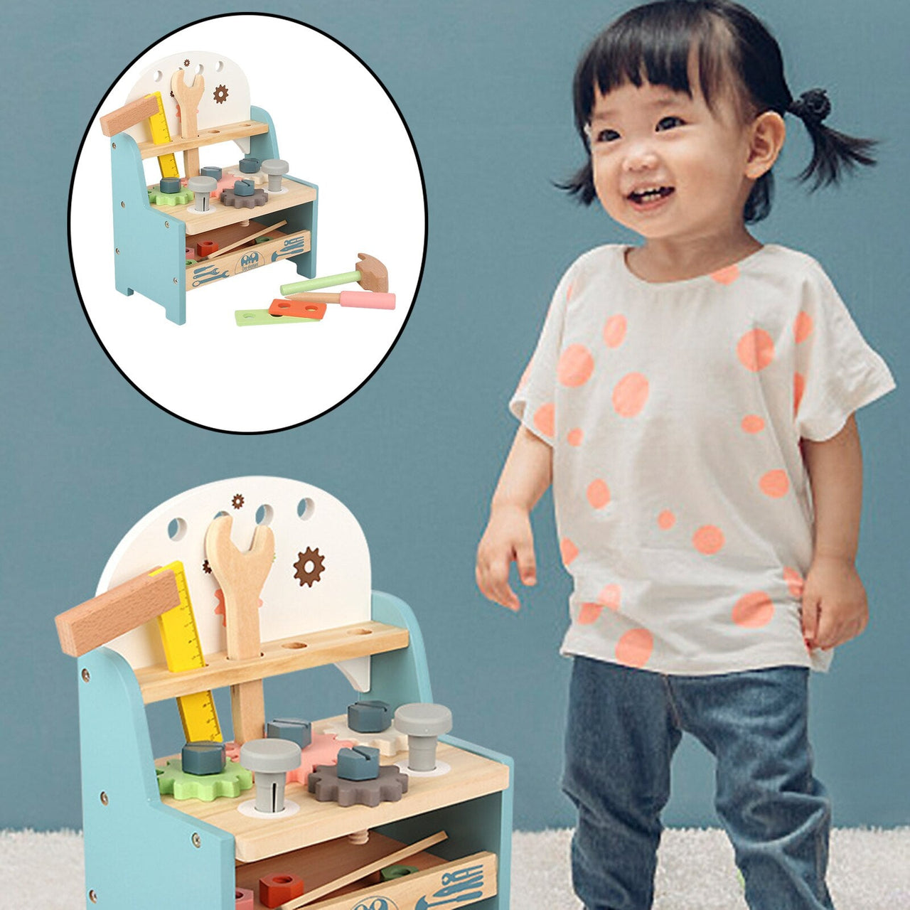 Woods™ - Play, learn and build yourself - Tool bench for kids