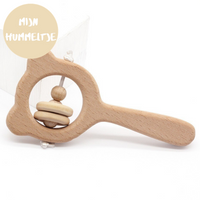 Thumbnail for Woods™ | Beechwood rattle - Teddy-bear rattle