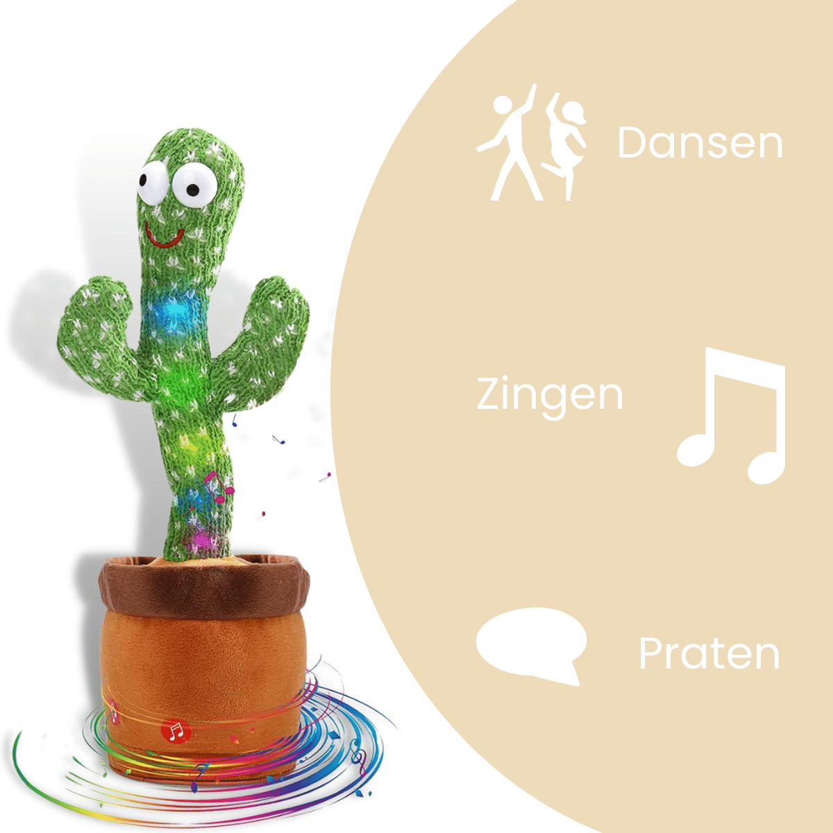 Happy Cactus™ - Toy that responds to sounds - Dancing cactus