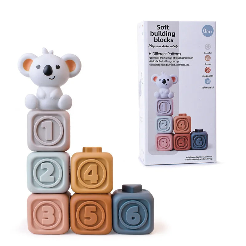 Koala Cubes™ - Stacking Tower - Chewing toys for babies