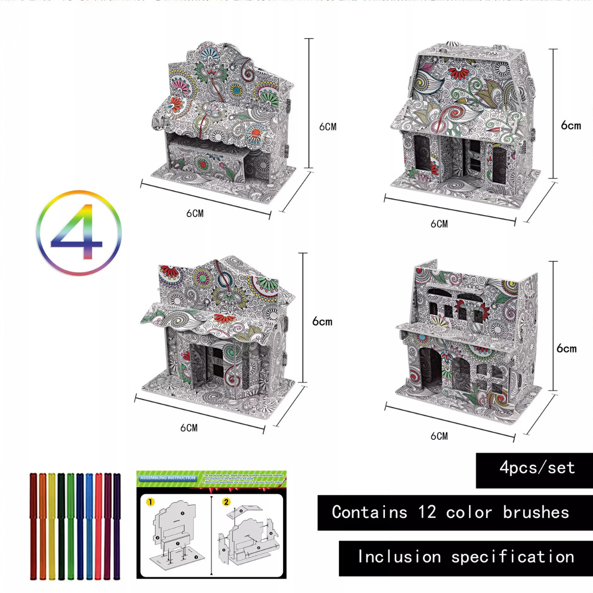 3D Color Puzzle™ - Paint your own building - 3D colouring puzzle