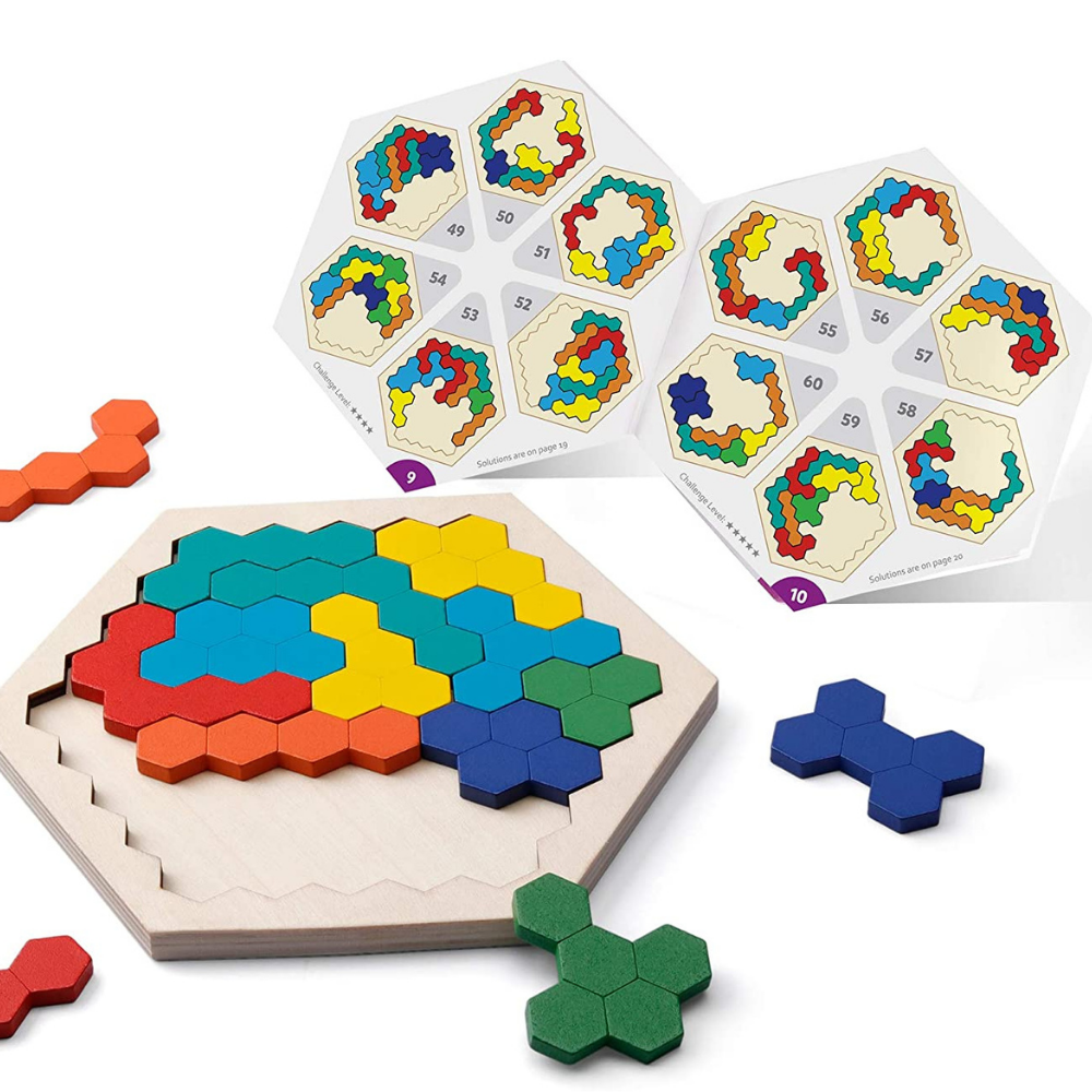 Hexagon Puzzle™ - Endless solutions - Geometric puzzle