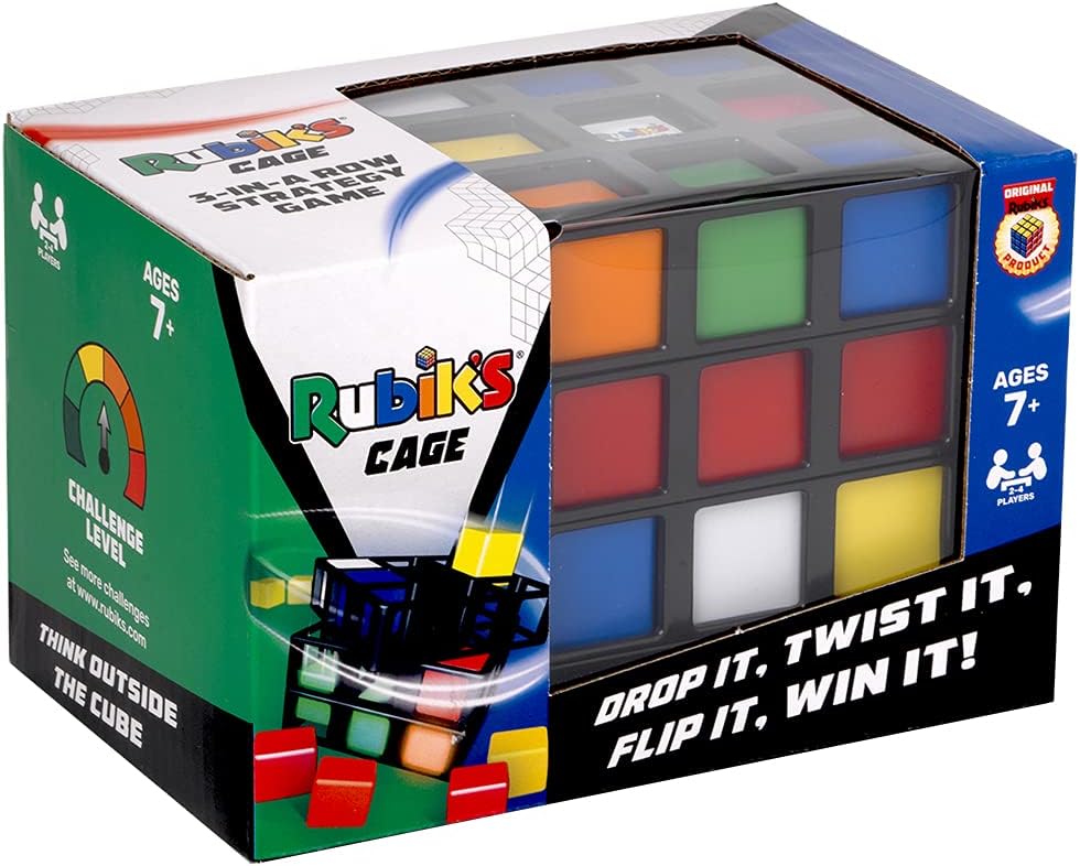 Rubiks Tic Tac Toe™ - Colourful brain exercise - Rubik's cube/cage