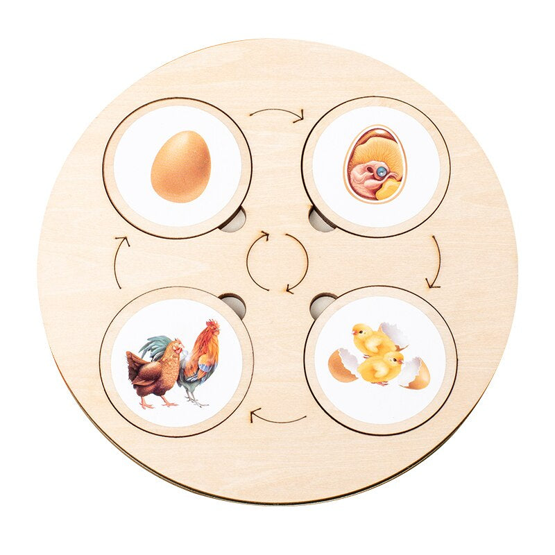 Woods™ - Learn how to find the circle of life! - Wooden learning puzzle