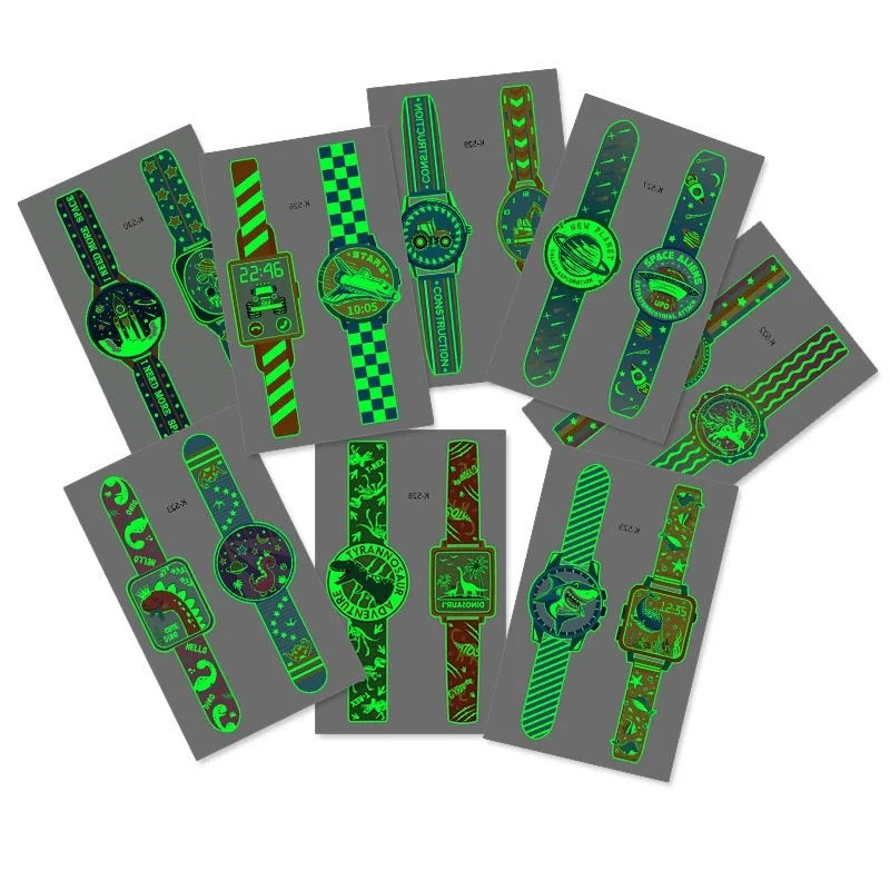 Watch Tattoo Stickers™ - Magic on your wrist! - Glow in the dark bell tattoo sticker