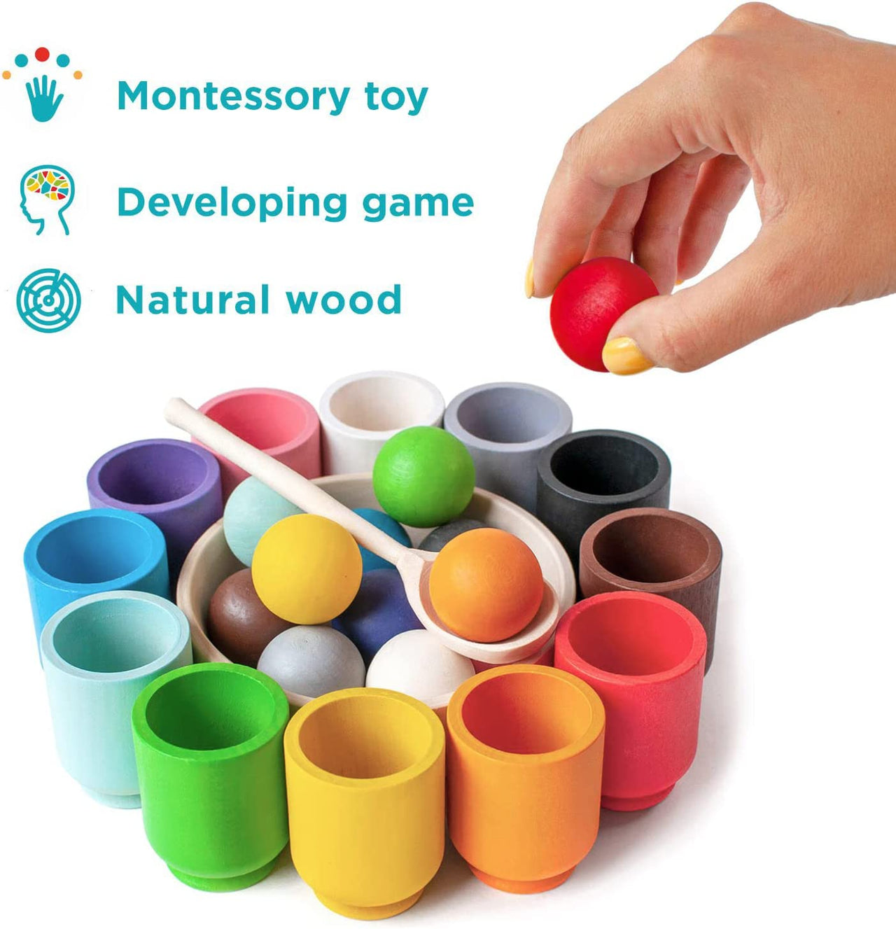 Woods™ - Combine Colours - Wooden Sorting Game