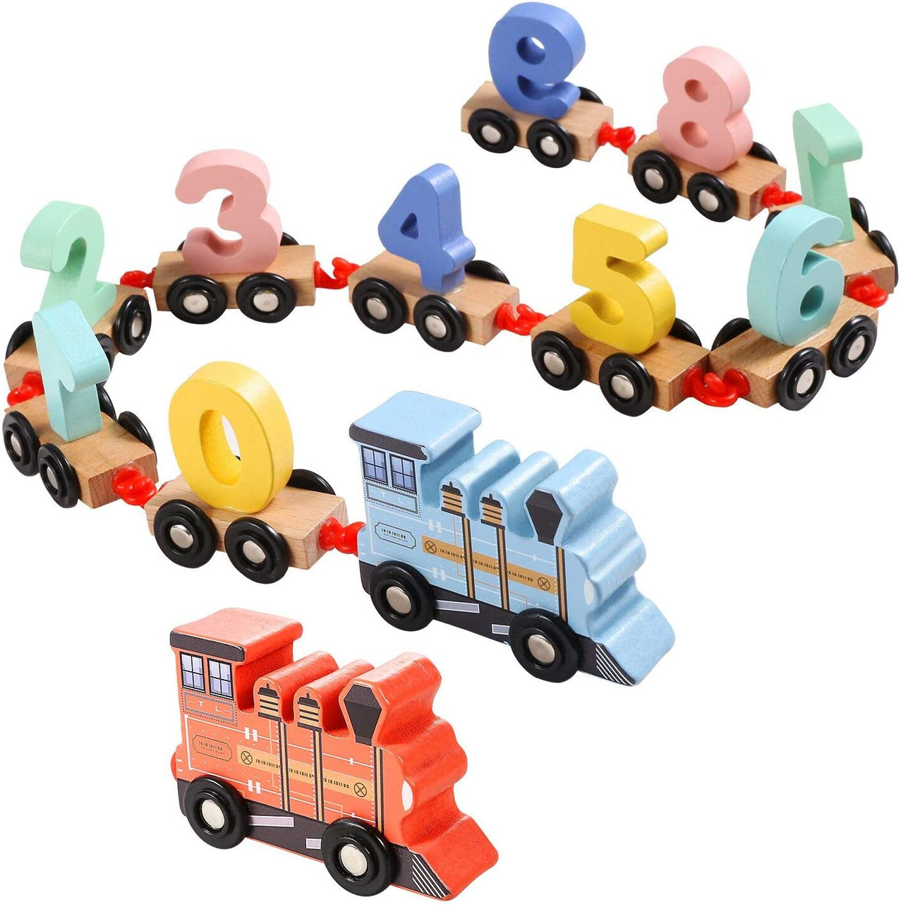 Woods™ |Learn the alphabet and numbers - Wooden magnetic train