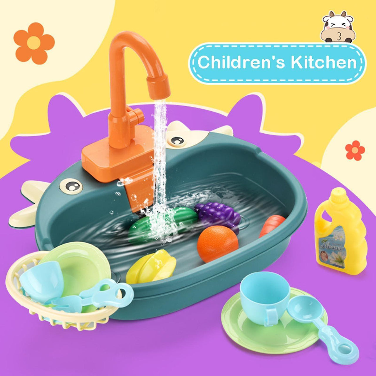 Dish Sink Set™ - Wash, rinse, play! - Children's sink