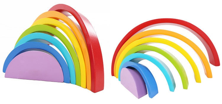 Woods™ | Montessori Toys - Wooden rainbow