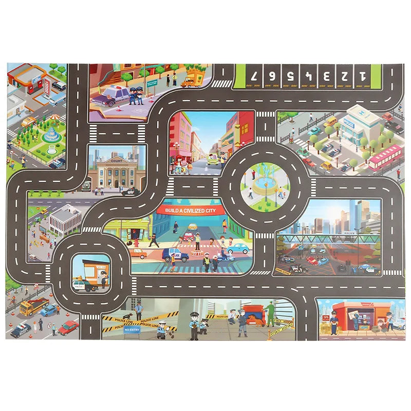 Car Adventure - Magic City Playmat™ - City Car Play Mat – My little Darling