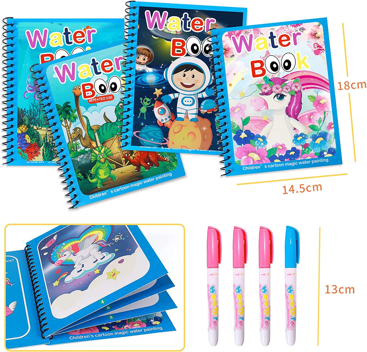 Magic Water Book™ -  Colour with water - Colouring book