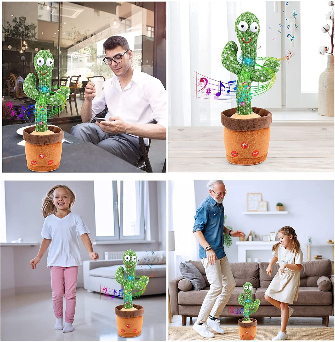 Happy Cactus™ - Toy that responds to sounds - Dancing cactus