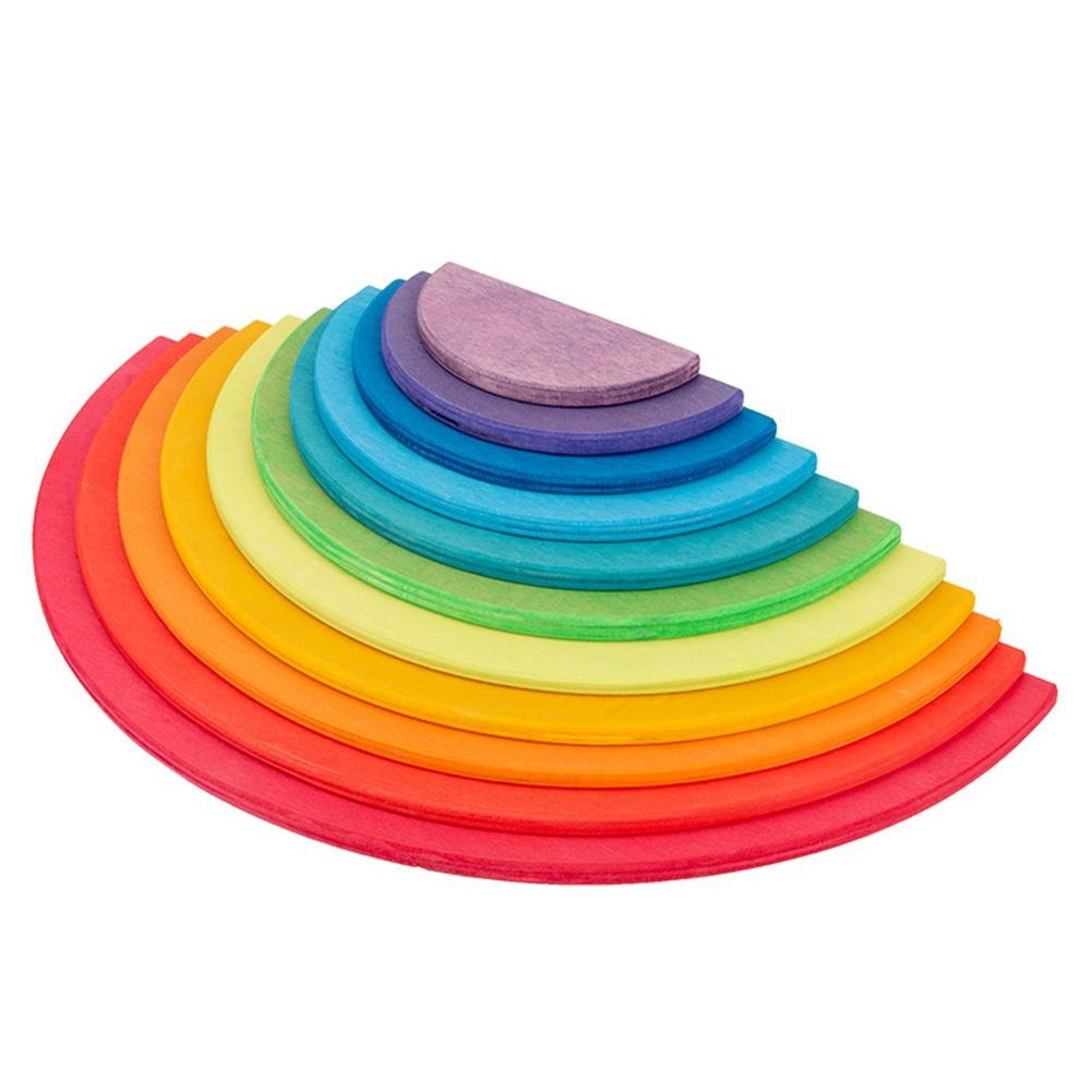 Woods™ - Unlimited building possibilities - Wooden rainbow discs