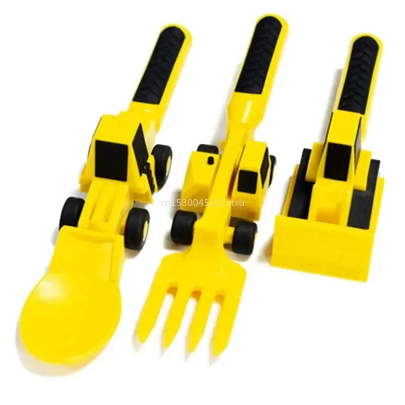 Construction Dinner Set™ - No more squeaking at the dinner table - Creative cutlery set