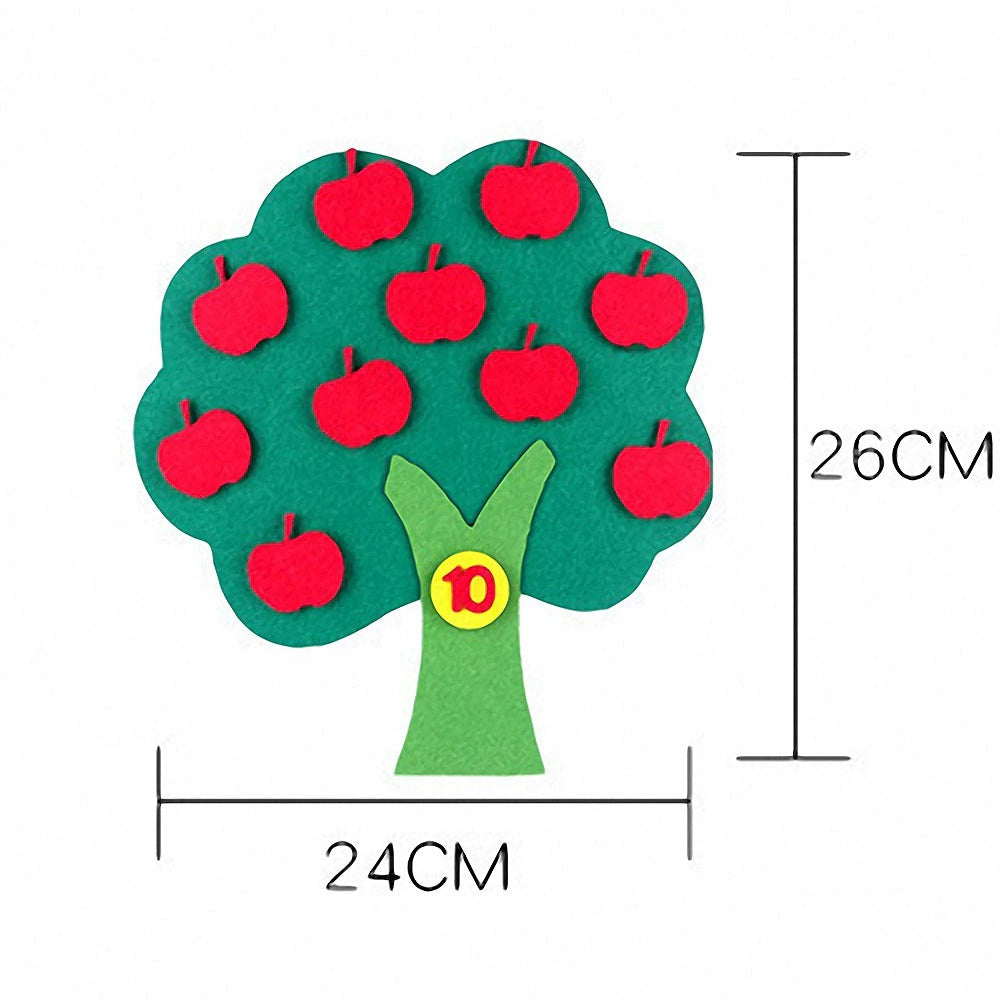 Felt Math Tree™ - A fruitful number hunt - The felted maths tree