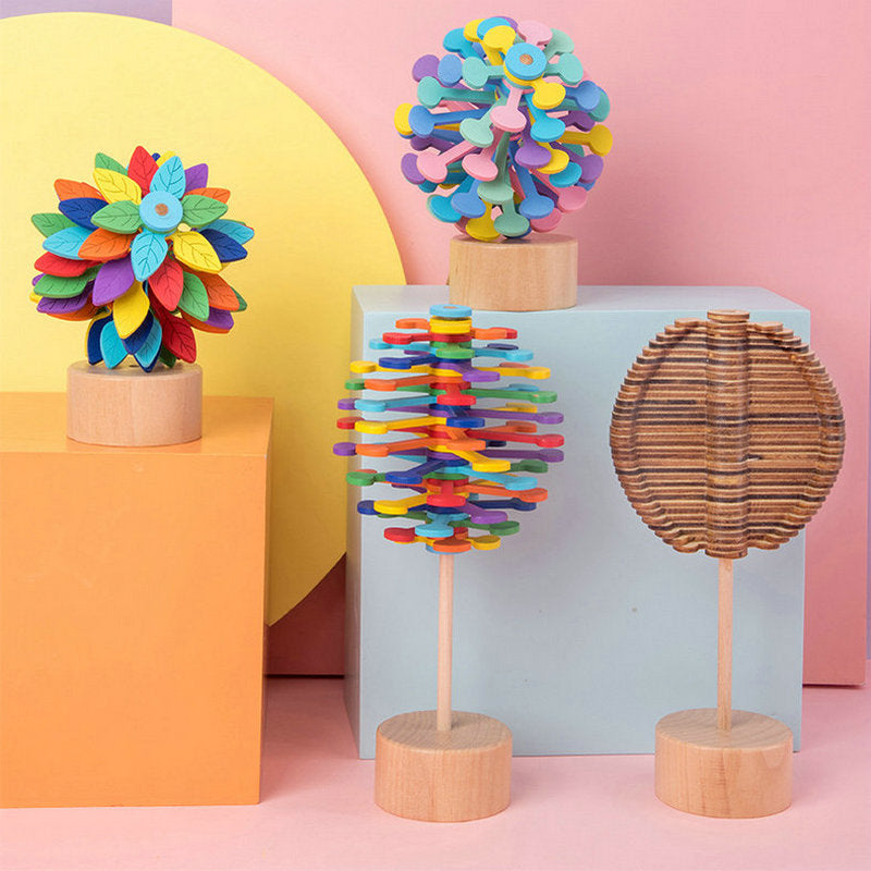 Woods™ - Rotating wooden lollipop - Wooden stress toy