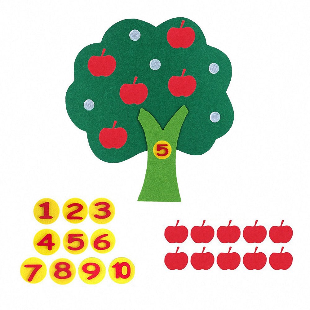 Felt Math Tree™ - A fruitful number hunt - The felted maths tree