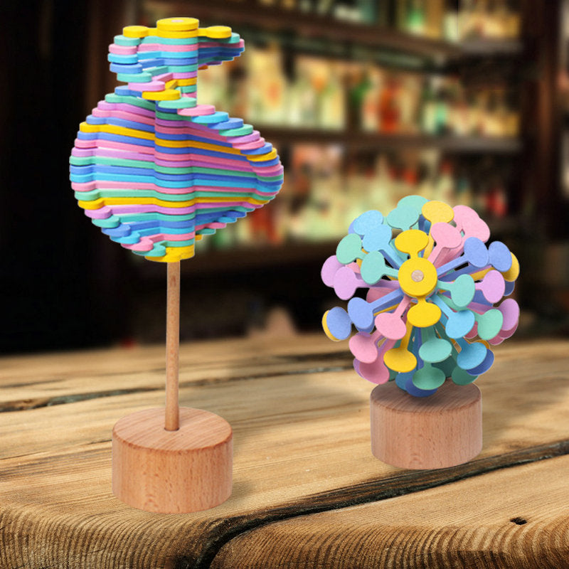 Woods™ - Rotating wooden lollipop - Wooden stress toy