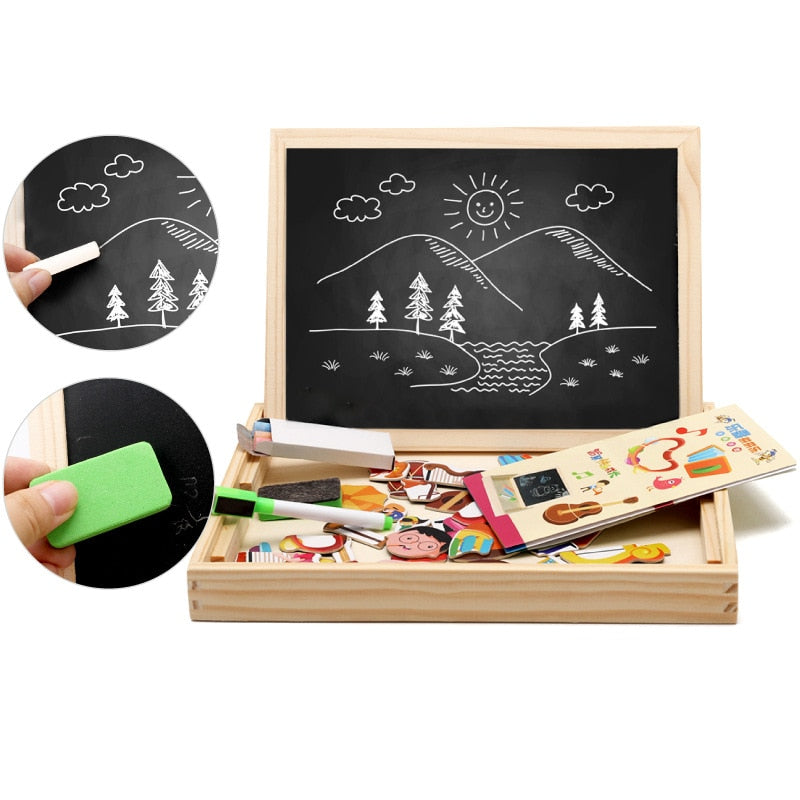 Woods™ | Wooden magnetic chalkboard