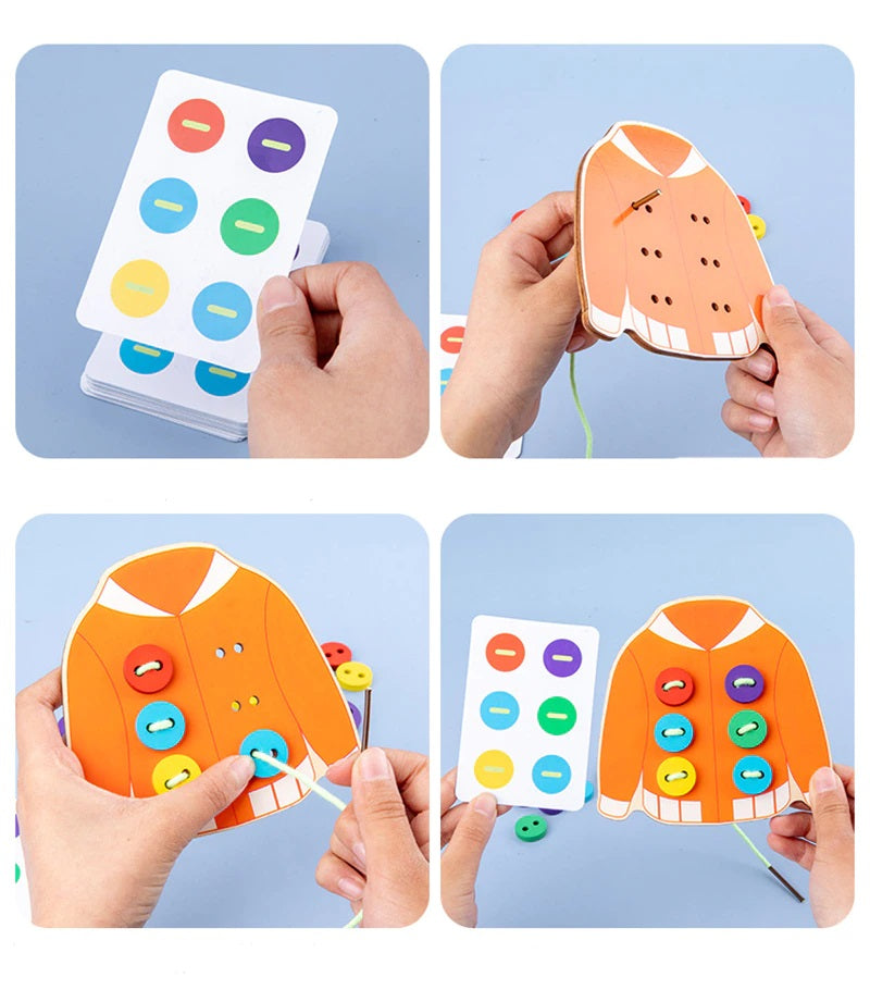 Woods™ - Sew wooden buttons - Button game