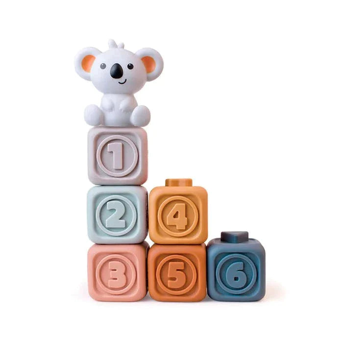 Koala Cubes™ - Stacking Tower - Chewing toys for babies