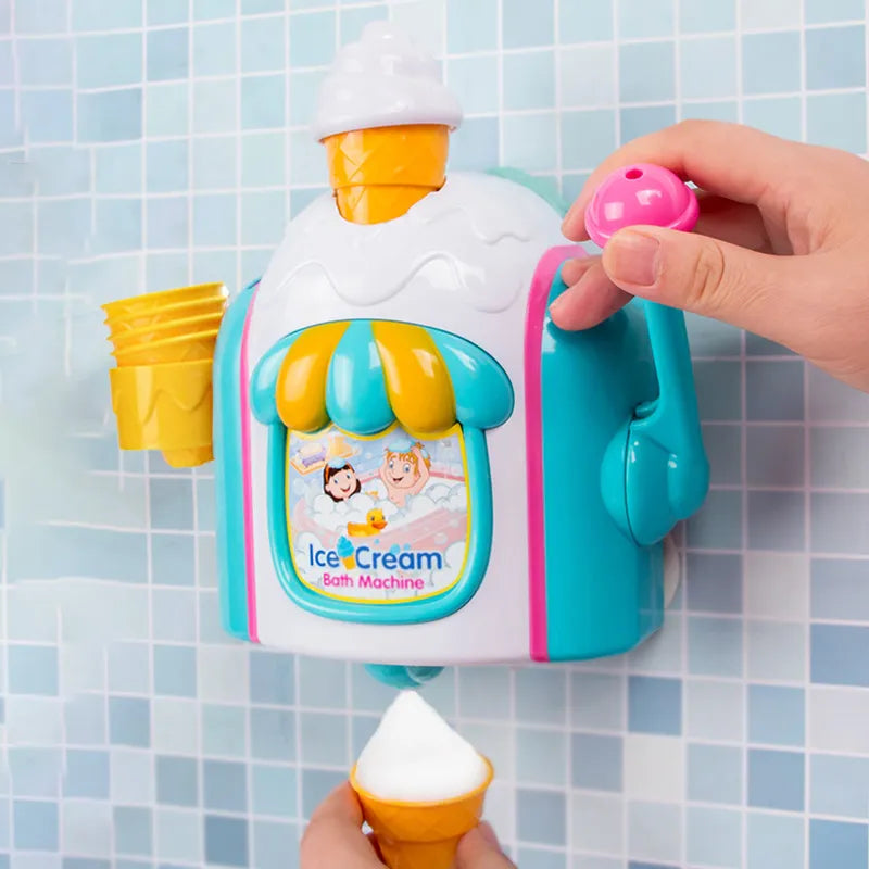 Ice Cream Bath Toy™ - Foam mobiles - Bathing with a soap pump