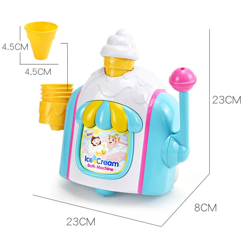 Ice Cream Bath Toy™ - Foam mobiles - Bathing with a soap pump