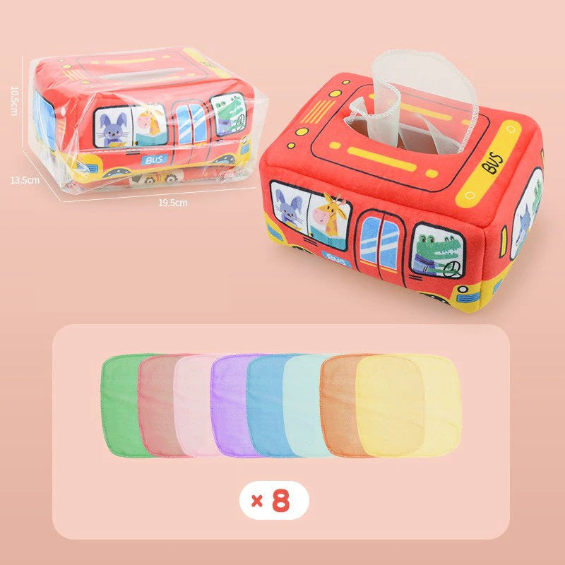 Tissue Box Toy™ - Handkerchiefs from a box - Handkerchief box for children