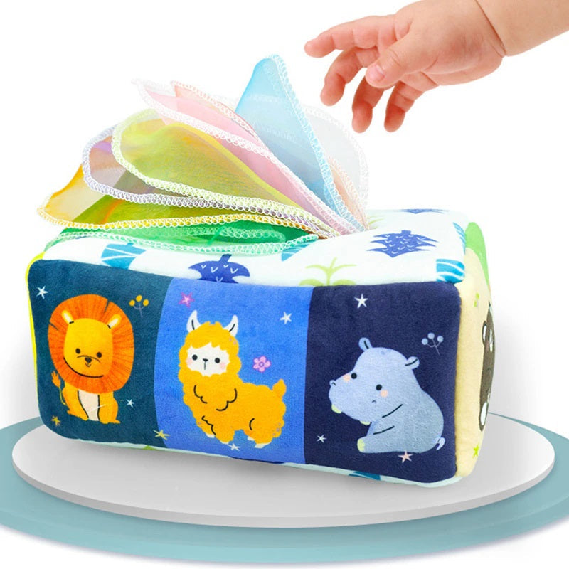 Tissue Box Toy™ - Handkerchiefs from a box - Handkerchief box for children