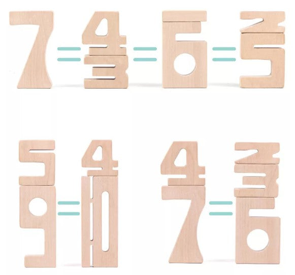 Woods™ - Learn maths in a fun way - Wooden number blocks