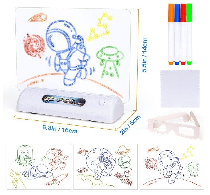 Magic Drawing Board™ - Glowing art - Illuminating 3D drawing board