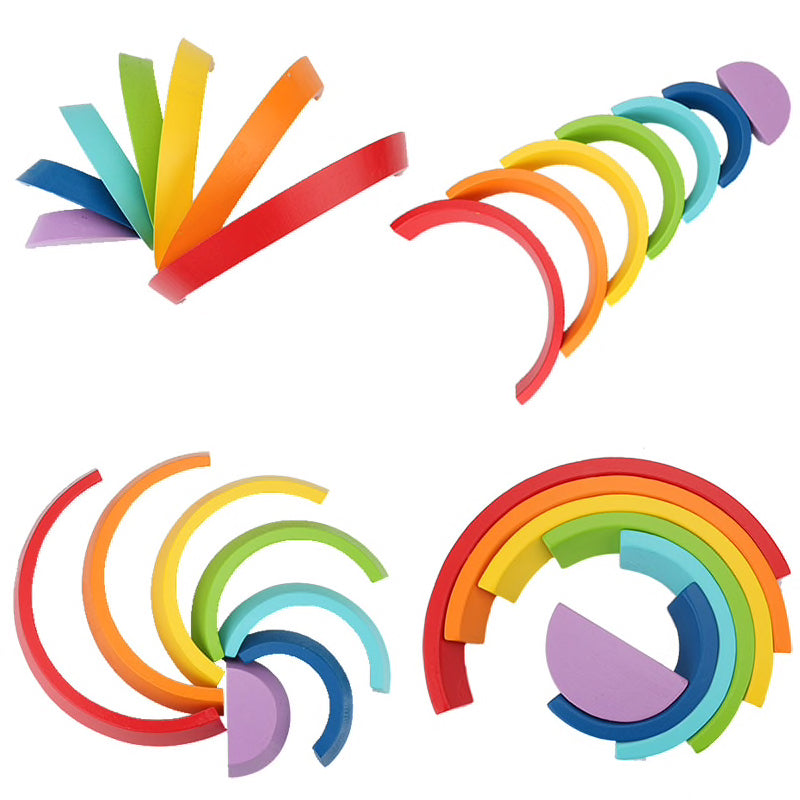 Woods™ | Montessori Toys - Wooden rainbow