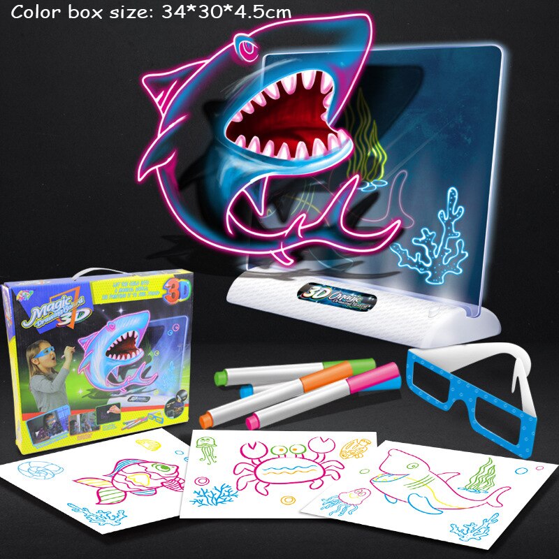 Magic Drawing Board™ - Glowing art - Illuminating 3D drawing board