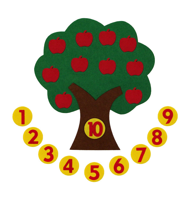 Felt Math Tree™ - A fruitful number hunt - The felted maths tree