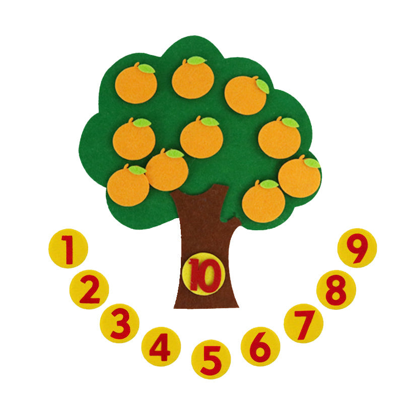 Felt Math Tree™ - A fruitful number hunt - The felted maths tree