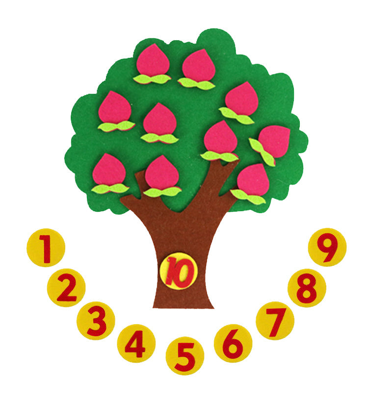 Felt Math Tree™ - A fruitful number hunt - The felted maths tree