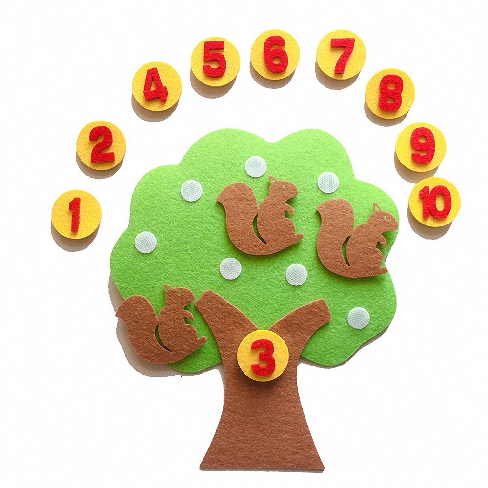 Felt Math Tree™ - A fruitful number hunt - The felted maths tree