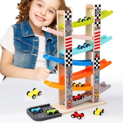 Woods™ l Nostalgic toys - Wooden race track for cars